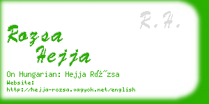 rozsa hejja business card